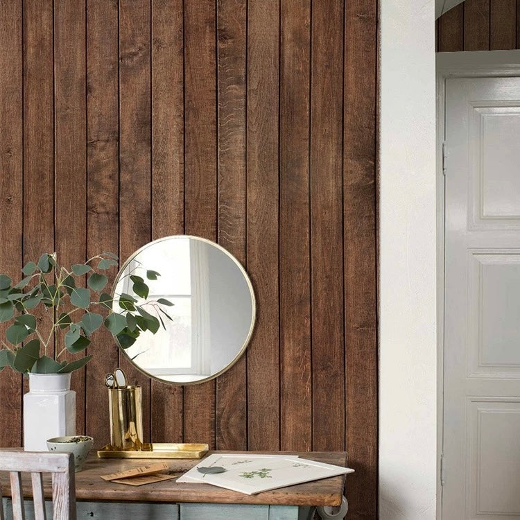 Striped Wood Grain Wallpaper