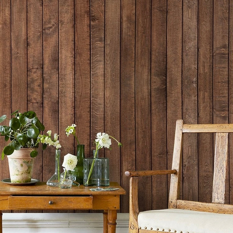 Striped Wood Grain Wallpaper
