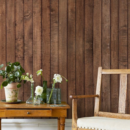 Striped Wood Grain Wallpaper