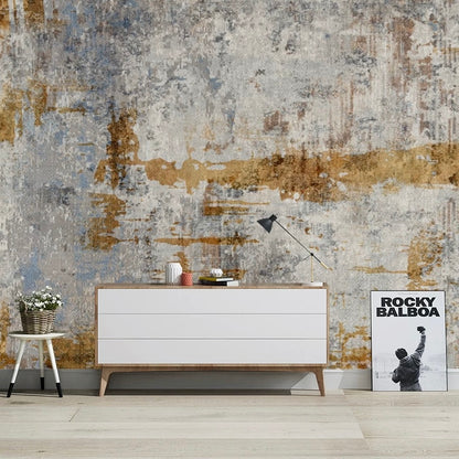 Retro Industrial Metal Effect Wallpaper for Restaurant Bar Wallcovering