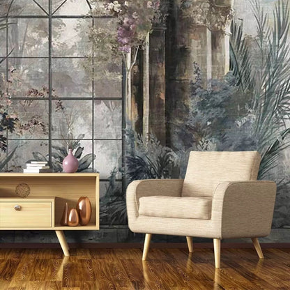Custom Wallpaper Mural Industrial Wind Dilapidated Window (㎡)