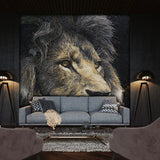 Custom-Luxury-Glass-Mosaic-Mural-Proud-Lion
