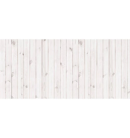 Custom white wood panel effect wallpaper mural – realistic textured finish for rustic or modern interiors