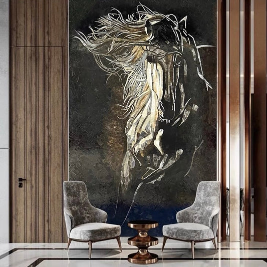 custom-glass-mosaic-mural-black-horse-beauty