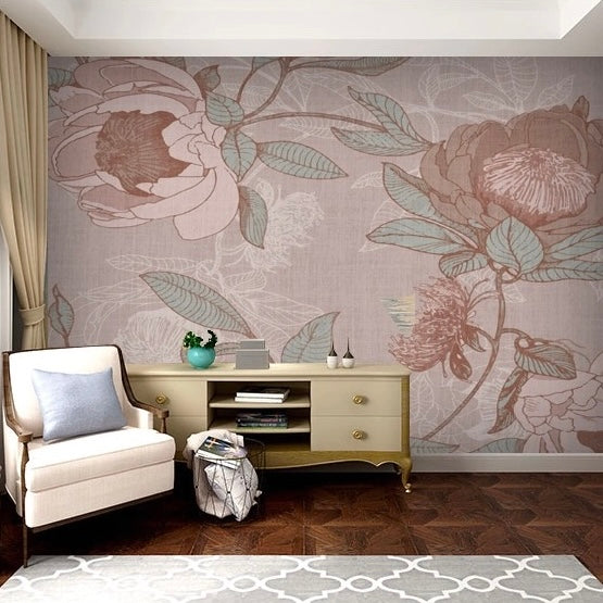 custom-wallpaper-vintage-bold-floral-wall-mural