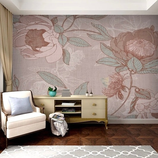 custom-wallpaper-vintage-bold-floral-wall-mural