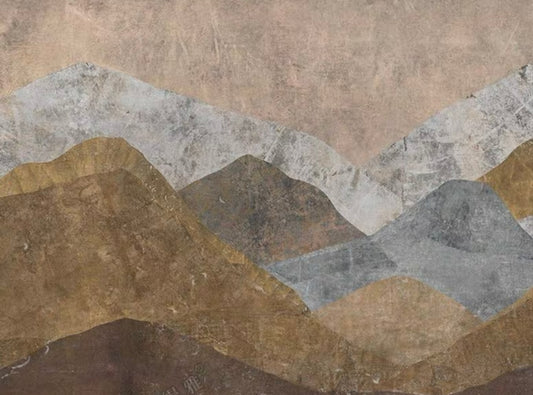 Abstract Art Mountain Scenery Custom Wallpaper Mural (㎡)