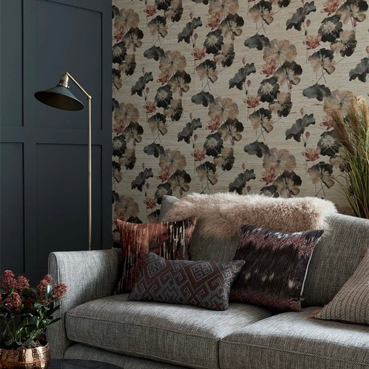 custom-wallpaper-mural-retro-lotus-flowers