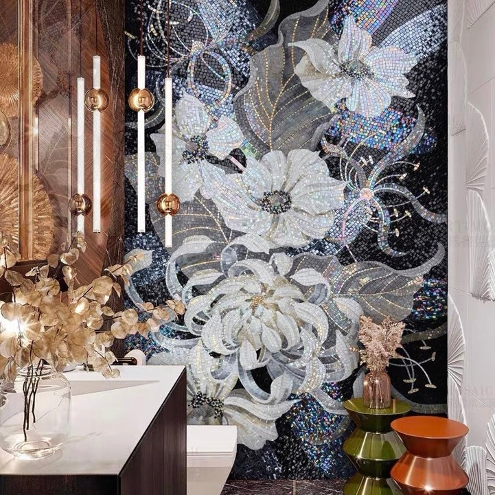 custom-glass-mosaic-mural-abstract-black-white-floral-mural