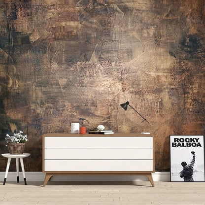 Retro Industrial Metal Effect Wallpaper for Restaurant