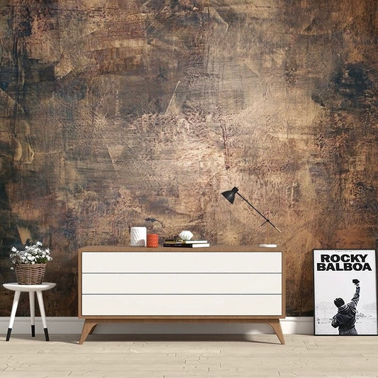 Retro Industrial Metal Effect Wallpaper for Restaurant