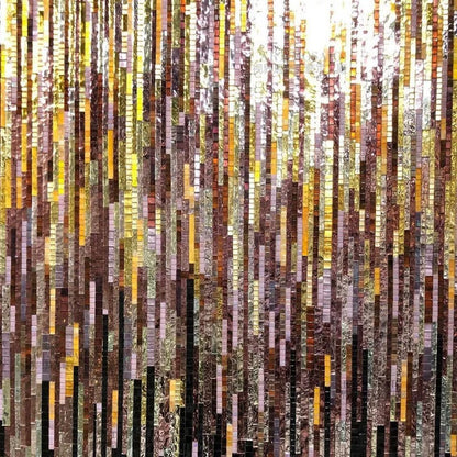 Custom Luxury Glass Mosaic Mural Wall Tiles Abstract Art