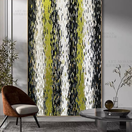 Custom Luxury Glass Mosaic Mural Decor Abstract Art