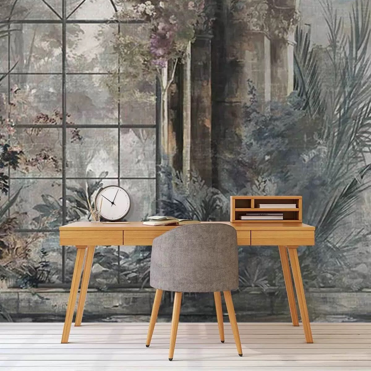Custom Wallpaper Mural Industrial Wind Dilapidated Window (㎡)