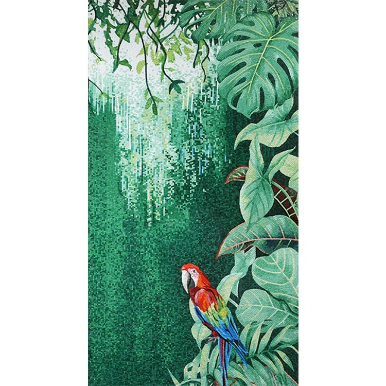 custom-glass-mosaic-mural-tropical-rainforest-parrot