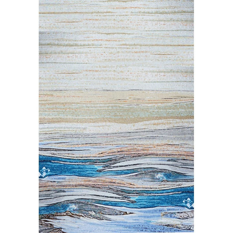 Custom Abstract Landscape Glass Mosaic Mural - Horizon Serenity