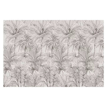 Patterned wallpaper with palm tree design on a white background