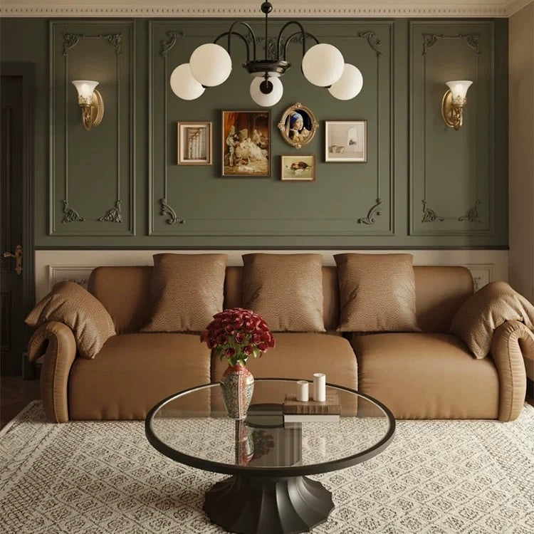 Custom Mural Plaster Line Background Wall Retro Green Red | BVM Home