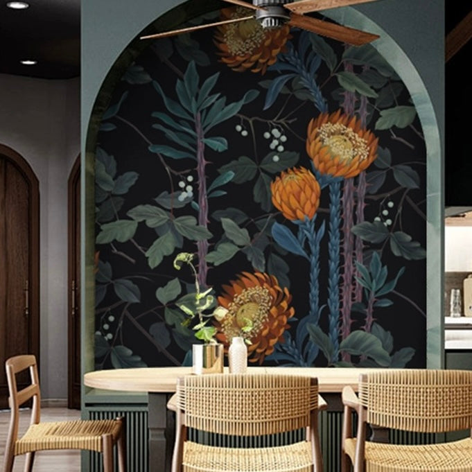 custom-wallpaper-vintage-floral-mural-bold-flowers