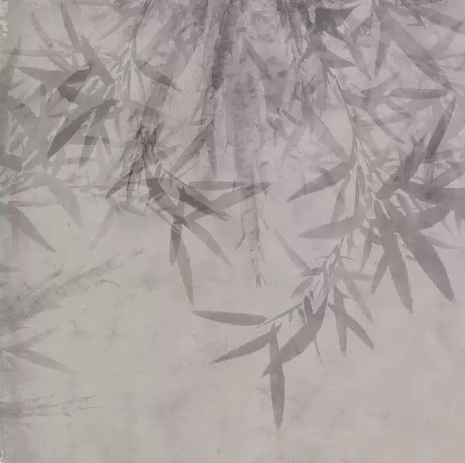 custom-wallpaper-mural-retro-abstract-bamboo-leaves