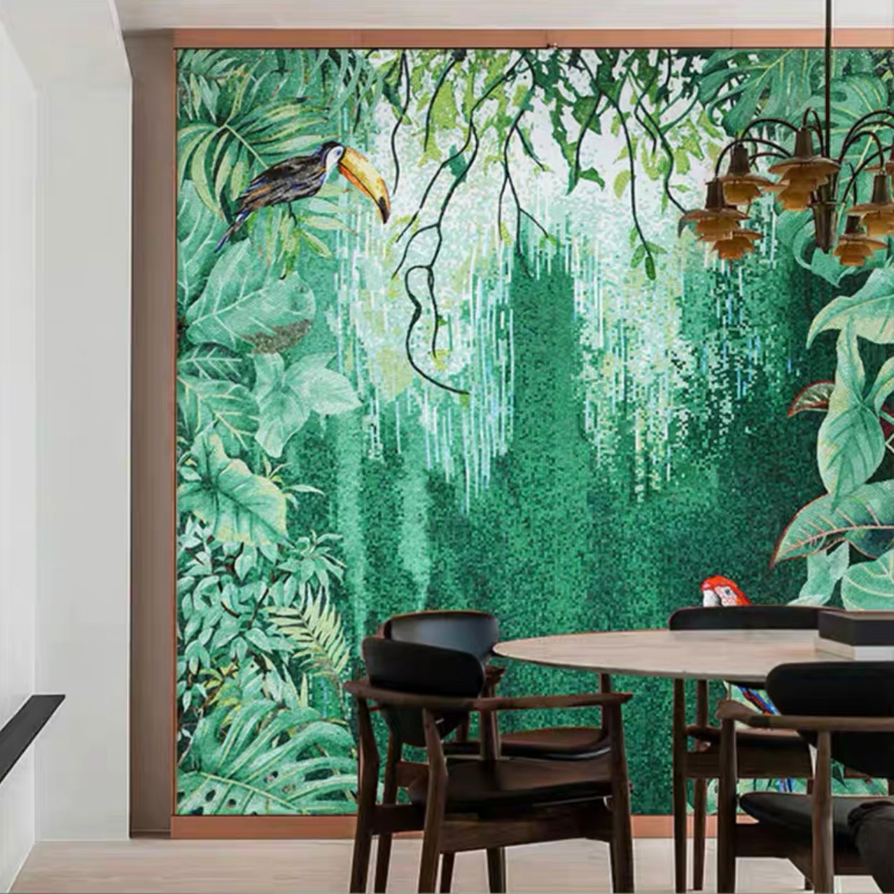 custom-glass-mosaic-mural-tropical-rainforest-parrot