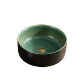 Small Size Chinese Ceramic Countertop Round Basin Lavabo Porcelain Bathroom Sink