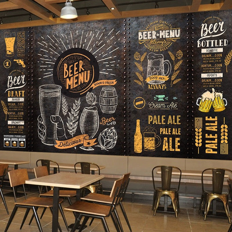 custom-wallpaper-mural-for-bar-restaurants-beer-and-wine