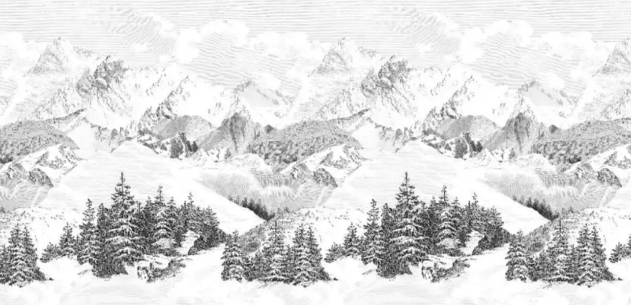 Custom 3D Wallpaper Mural Mountain Landscape Wallcovering (㎡)