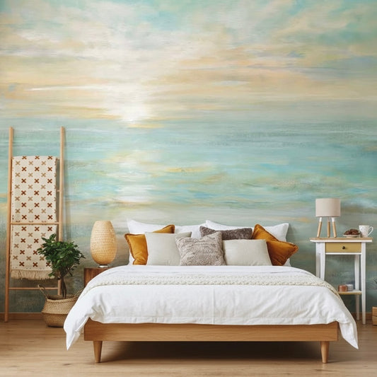 Custom Wallpaper Mural Beautiful Summer Ocean View (㎡)