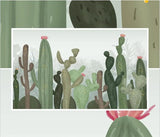 Custom Wallpaper Mural Cactus Flowers (㎡)