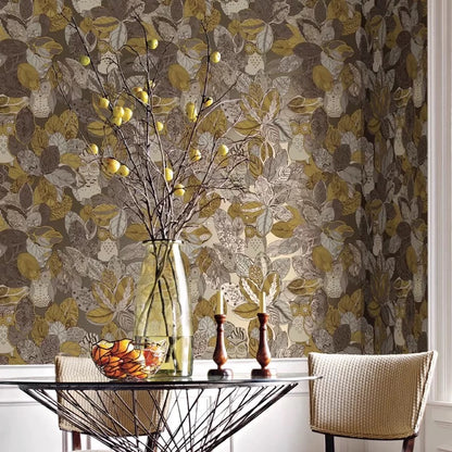 Enchanted Forest Owl & Botanical Wall Mural - Custom Boho Leaf and Nature Wallpaper