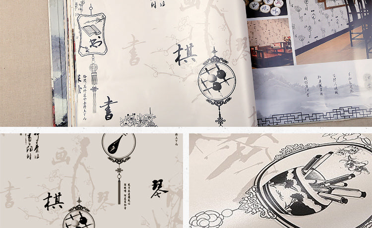 Classic Chinoiserie Wallpaper Chinese Style Wallcovering (5.3 ㎡)