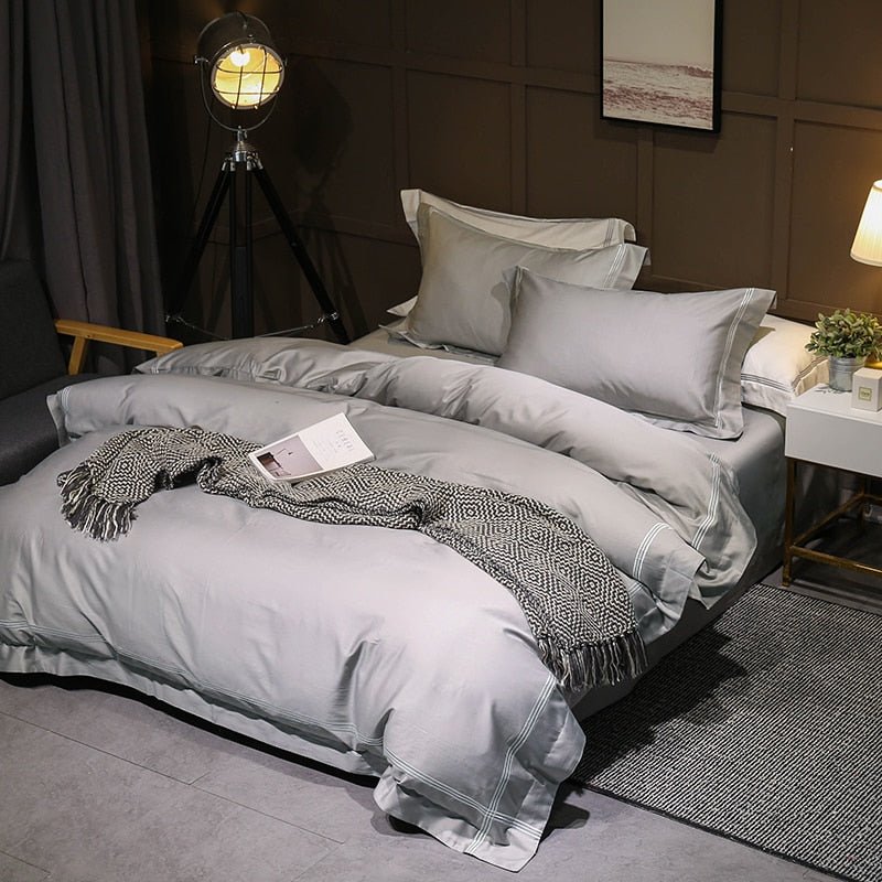 2018-white-gray-egyptian-cotton-duvet-cover-set-embroidery-4pcs-queen-king-size-bedclothes-hotel-bedding-sets