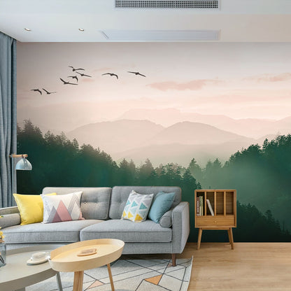 custom-size-wallpaper-mural-foggy-green-mountain-landscape-wallcovering-home-decor