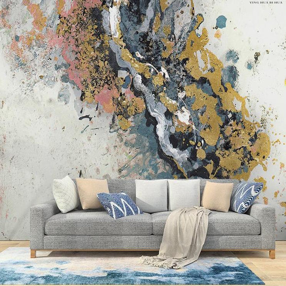 Custom-Size-Wallpaper-Mural-Abstract-Art-Modern-Wallcovering-hand-painted-graffiti-effect