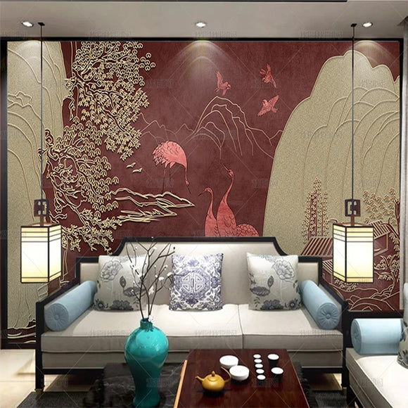 custom-mural-wallpaper-chinese-zen-hand-painted-wallpaper-three-dimensional-landscape-crane-wallpaper-mural-tv-living-room-background-wall-papier-peint