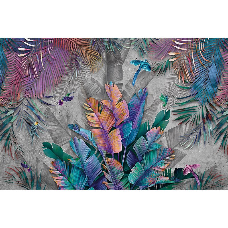 3d-rainforest-wallpaper-nordic-hand-painted-tropical-plant-mural-tv-background-paint-home-decor-for-living-room-bedroom