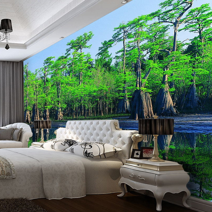 Custom Mural Wallpaper Green Nature Landscape BVM Home
