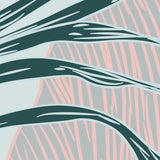 Custom Wallpaper Mural Nordic Style Abstract Tropical Leaves (㎡)