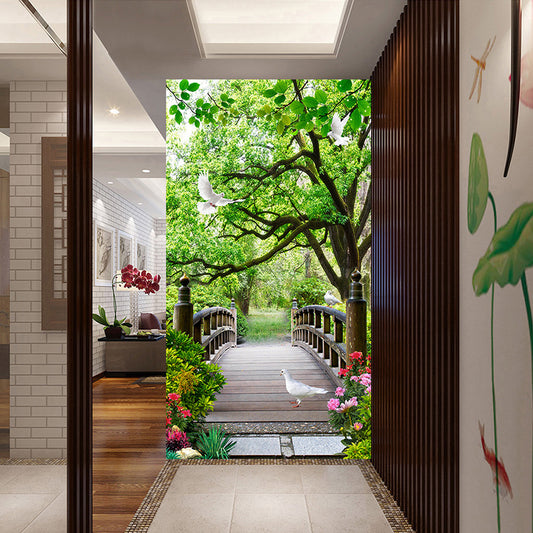 nature-landscape-wallpaper-entrance-mural-hallway-forest