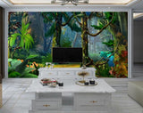 custom-mural-wallpaper-papier-peint-papel-de-parede-wall-decor-ideas-for-bedroom-living-room-dining-room-wallcovering-Dense-Forest-of-Tropical-Rainforest