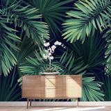 custom-size-wallpaper-mural-tropical-rainforest-palm-leaves-wallcovering-home-design