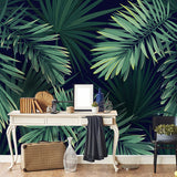 custom-size-wallpaper-mural-tropical-rainforest-palm-leaves-wallcovering-home-design