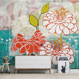 custom-mural-wallpaper-papier-peint-papel-de-parede-wall-decor-ideas-for-bedroom-living-room-dining-room-wallcovering-American-Oil-Painting-Plant-Flowers