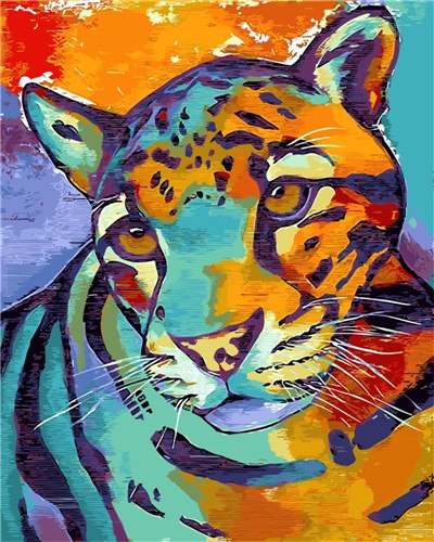Oil DIY Painting Abstract Animal Custom Paint by Numbers with