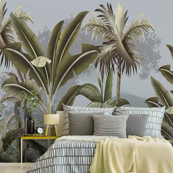 custom-mural-wallpaper-papier-peint-papel-de-parede-wall-decor-ideas-for-bedroom-living-room-dining-room-wallcovering-Tropical-Rainforest-retro