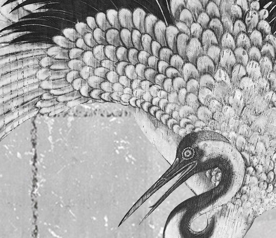 custom-mural-wallpaper-papier-peint-papel-de-parede-wall-decor-ideas-for-bedroom-living-room-dining-room-wallcovering-cranes-black-and-white