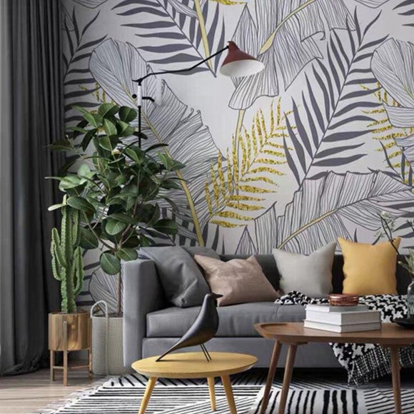 custom-mural-wallpaper-papier-peint-papel-de-parede-wall-decor-ideas-for-bedroom-living-room-dining-room-wallcovering-tripical-leaves