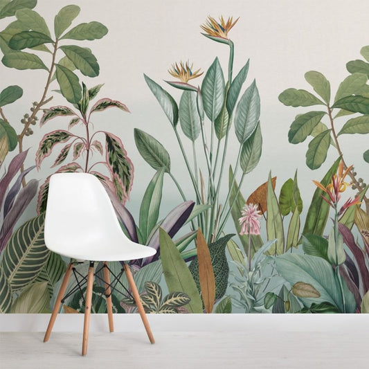 custom-mural-wallpaper-papier-peint-papel-de-parede-wall-decor-ideas-for-bedroom-living-room-dining-room-wallcovering-Tropical-Plants-Jungle-Landscape