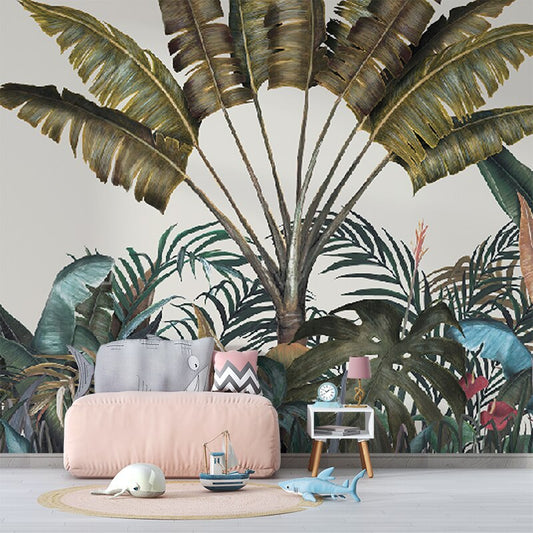 custom-mural-wallpaper-papier-peint-papel-de-parede-wall-decor-ideas-for-bedroom-living-room-dining-room-wallcovering-Tropical-Plants-Jungle-Landscape